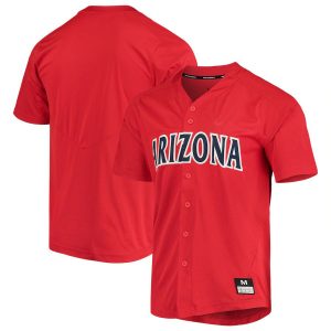 ArizonaWildcatsNikeVaporUntouchableEliteFull-ButtonReplicaBaseballJersey-Red