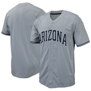 ArizonaWildcatsReplicaFull-ButtonBaseballJersey-Gray-1