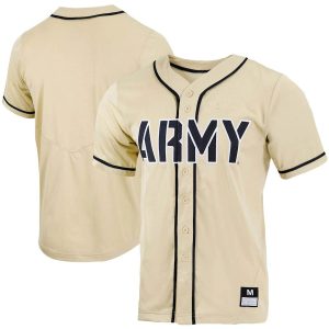 ArmyBlackKnightsNikeReplicaFull-ButtonBaseballJersey-Gold