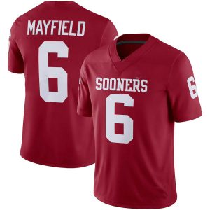 BakerMayfieldOklahomaSoonersJordanBrandAlumniPlayerGameJersey-Crimson