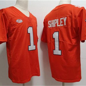 C.Tigers_1WillShipleyOrangeStitchedFootballJersey
