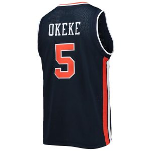 ChumaOkekeAuburnTigersOriginalRetroBrandAlumniCommemorativeReplicaBasketballJersey-Navy