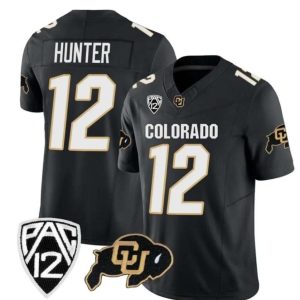 ColoradoBuffaloes_12TravisHunterBlack2023FuseStitchedFootballJersey