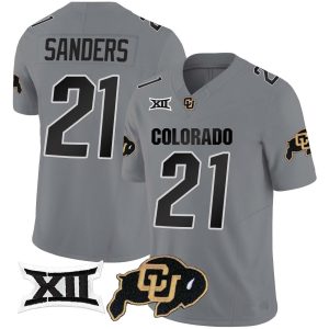 ColoradoBuffaloes_21ShiloSanders2024GrayHomeAlternativeFootballJersey