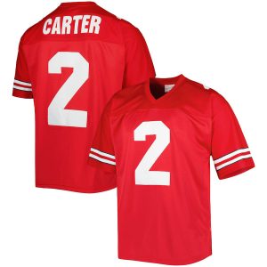 CrisCarterOhioStateBuckeyesMitchell_NessAuthenticJersey-Scarlet