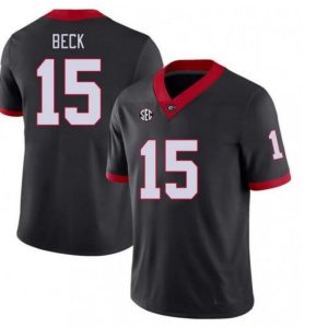 G.Bulldogs_15CarsonBeckBlackCollegeFootballJerseyStitchedAmericanCollegeJerseys