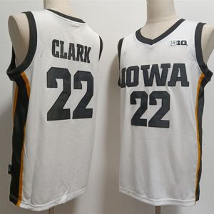 IowaHawkeyes_22CaitlinClarkWhiteStitchedFootballJersey