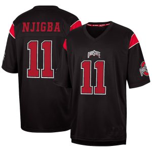 JaxonSmith-NjigbaOhioStateBuckeyesColosseumFashionReplicaJersey-Black-1