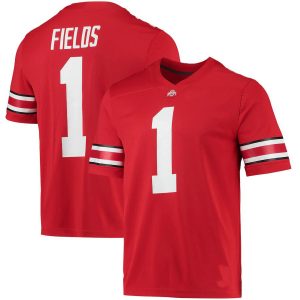 JustinFieldsOhioStateBuckeyesNike2021DraftClassGameJersey-Scarlet-1