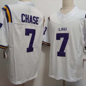 LSUTigers_7JaMarrChaseWhiteFUSECollegeStitchedJersey