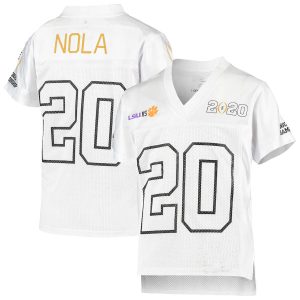 LSUTigersvsClemsonTigersFanaticsBrandedYouth2020CFPNationalChampionshipMatchupReplicaJersey-White_ee04188a-1e46-40c5-aa77-4212ad34dd9f
