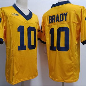 M.Wolverines_10TomBrady2023F.U.S.E.YellowStitchedJersey