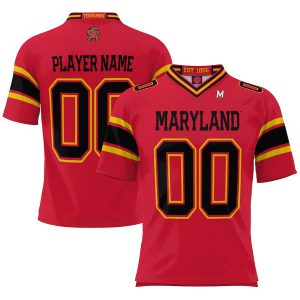 MarylandTerrapinsProSphereYouthNILPick-A-PlayerFootballJersey-Red