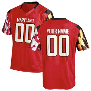 MarylandTerrapinsUnderArmourCustomReplicaJersey-Red-1