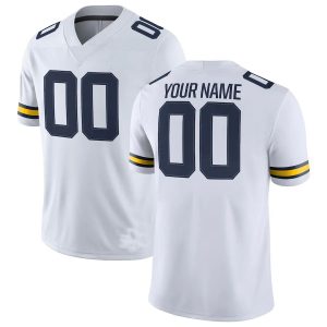 MichiganWolverinesJordanBrandCustomGameJersey-White-1