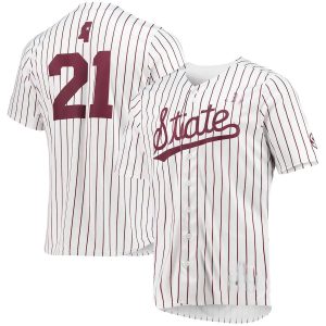 MississippiStateBulldogsadidasReplicaBaseballJersey-White