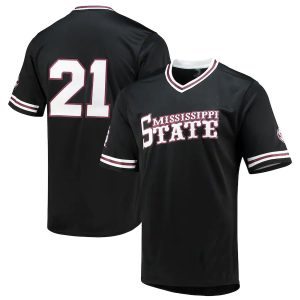 MississippiStateBulldogsadidasReplicaV-NeckBaseballJersey-Black