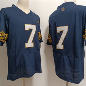 N.DameFightingIrish_7AudricEstimeNavyLimitedStitchedJersey-1