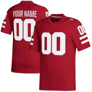 NebraskaHuskersadidasReplicaCustomFootballJersey-Scarlet-1