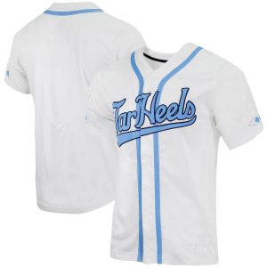 NorthCarolinaTarHeelsNikeReplicaFull-ButtonBaseballJersey-White