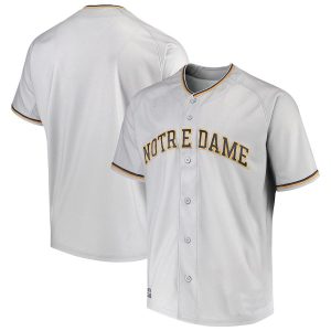 NotreDameFightingIrishUnderArmourPerformanceReplicaBaseballJersey-Gray