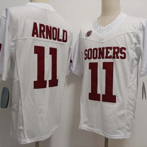 OklahomaSooners_11JacksonArnoldWhiteFUSECollegeStitchedJersey