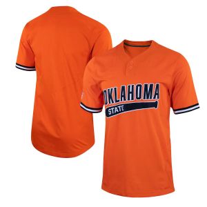 OklahomaStateCowboysNikeTwo-ButtonReplicaBaseballJersey-Orange