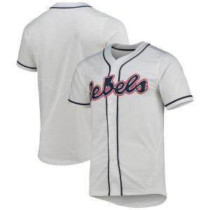 OleMissRebelsNikeReplicaBaseballJersey-White