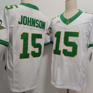 OregonDucks_15TezJohnsonWhite2024FUSECollegeFootballJersey