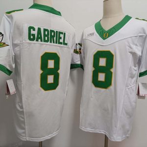 OregonDucks_8DillonGabrielWhite2024FUSECollegeFootballJersey