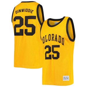 SpencerDinwiddieColoradoBuffaloesOriginalRetroBrandCommemorativeClassicBasketballJersey-Gold