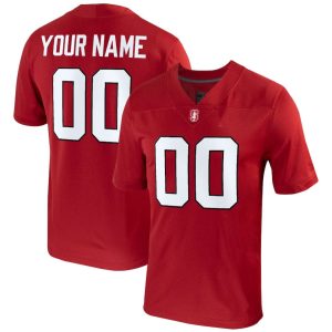 StanfordCardinalFootballCustomGameJersey-Cardinal-1