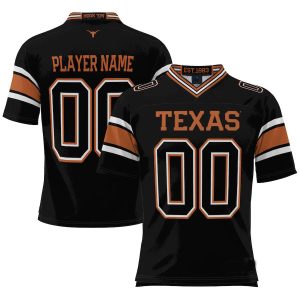 TexasLonghornsProSphereYouthNILPick-A-PlayerFootballJersey-Black-1