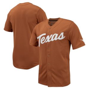 TexasLonghornsReplicaFull-ButtonBaseballJersey-TexasOrange