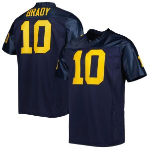 TomBradyMichiganWolverinesOriginalRetroBrandAuthenticThrowbackCommemorativeClassicsFootballJersey-Navy-1