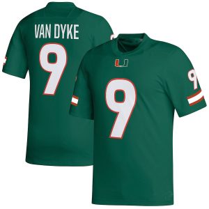 TylerVanDykeMiamiHurricanesadidasNILReplicaFootballJersey-Green