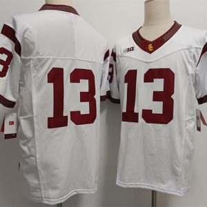 USCTrojans_13CalebWilliams2024F.U.S.E.NoNameWhiteStitchedJersey