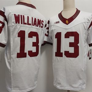 USCTrojans_13CalebWilliams2024F.U.S.E.WhiteStitchedJersey